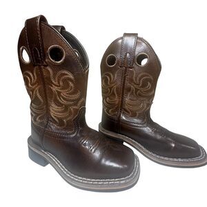 Smoky Mountain Little Boys 8.5R Brown Leather Cowboy Western Boots BRAND NEW